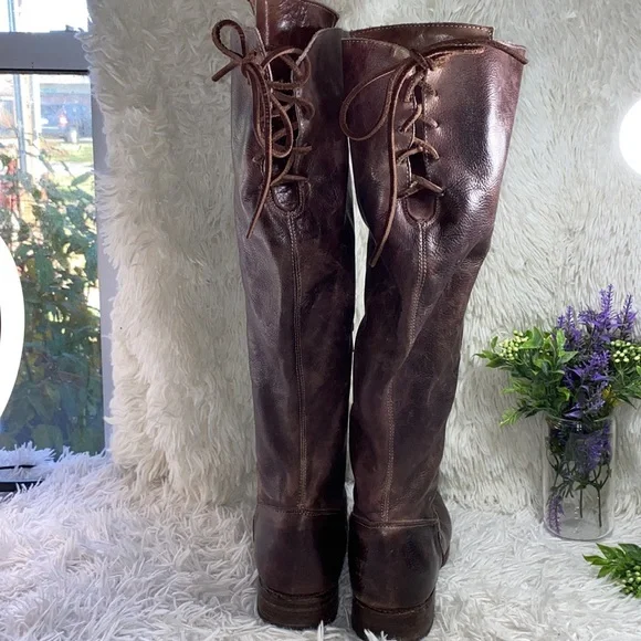 Bed Stu Cobbler Series Dark Brown Lace-up Boots - Picture 4 of 8